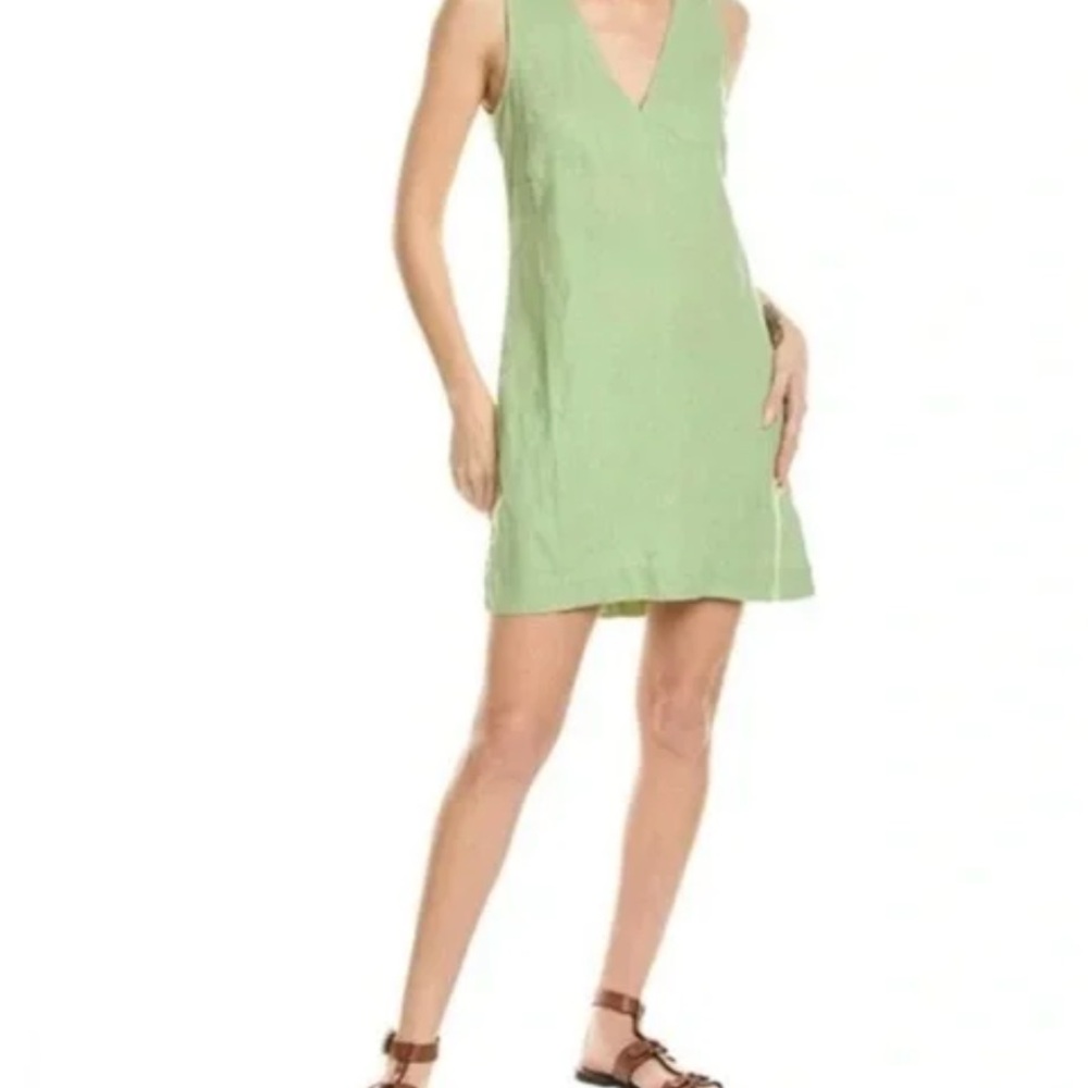 Madewell Light Green V-Neck Dress - Picture 5 of 5